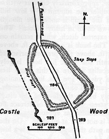 A plan of King Cenwalch of Wessex's fort in Penselwood, believed to be the site of the Battle of Peonnum (between Saxons and Britons) around AD 660