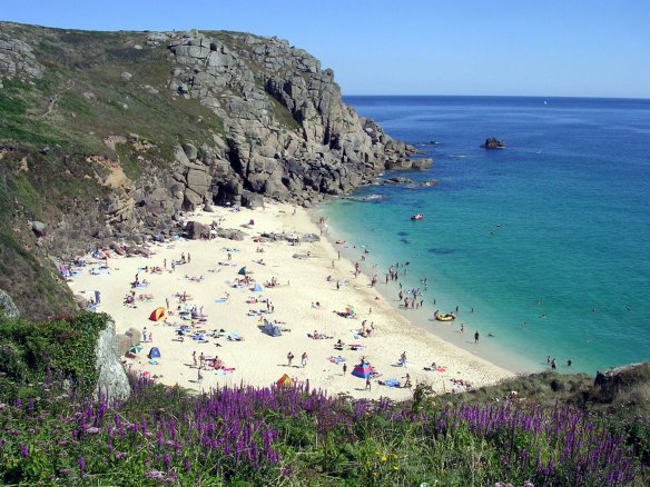 Stereotypical Cornwall - beachy holiday destination. This is a far cry from the poverty-stricken perception Charlie has of his home.